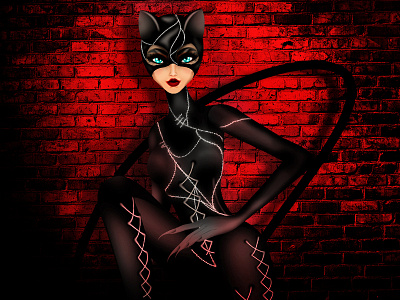 Cat Woman batman bondage cat catwoman comic leather sexy superheroe