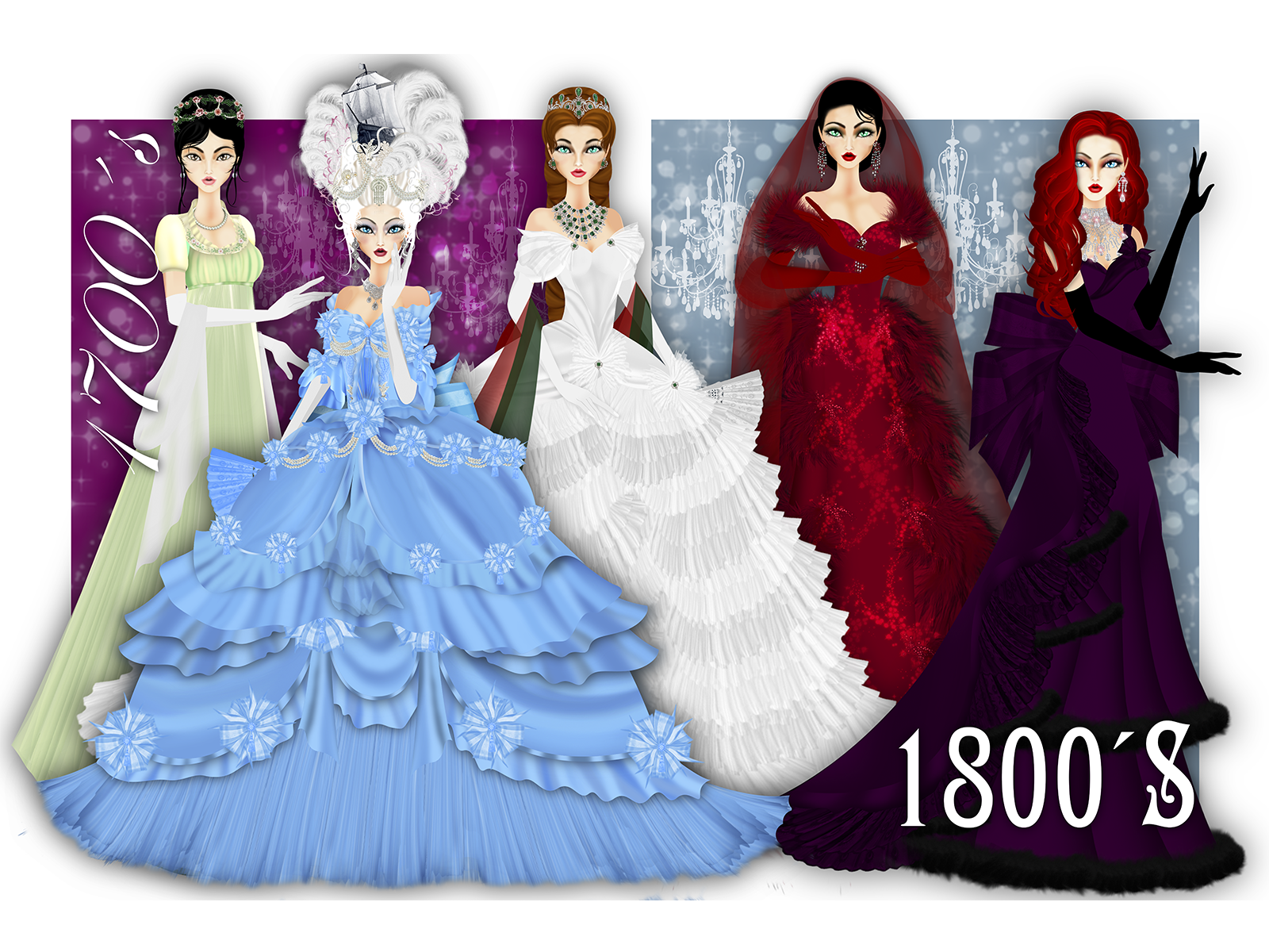 Fashion History 1700 S 1800 S By Jorge Ochoa On Dribbble