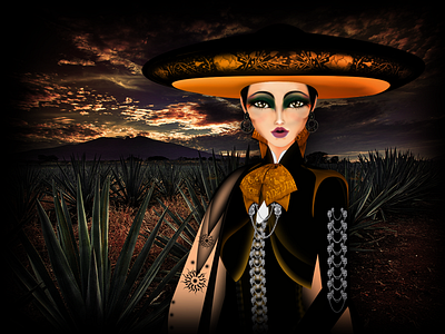 Jalisco "Charro" Mexico´s National Costume Illustrations design digitalart fashion fashionillustration illustration mexico model mx