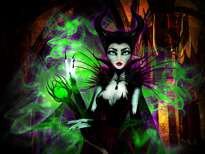 Fashion Monsters and Villians "Maleficent" disney fairy fairytale fashionillustration maleficent monster sleepingbeauty sorcerer villian witch