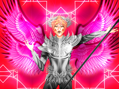 The Neon Angel angel armor catholic deity naucalpan neon pop religion steel virgin