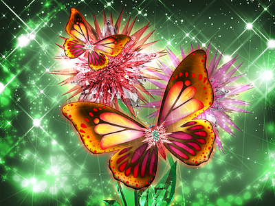 Crystal Butterflies butterfly crystal design glitter illustration insect shine