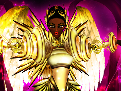 Libra Zodiac Angel Illustration angel balance blackbeauty catholic celestial design gold horoscope illustration libra religion sign wings zodiac