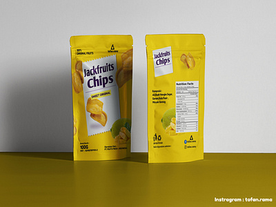 JackFruits Chips - Standing Pouch chips food jackfruits kemasan packaging standing pouch yellow