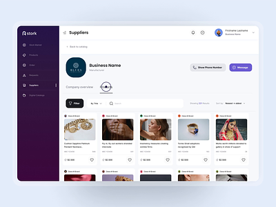 Onboarding Page Supplier | Stork 3d animation clean dashboard design figma gradient graphic design homepage interface jewelery landing page minimal motion graphics ui ux web web design webdesign website