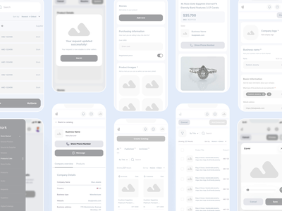Wireframe Mobile | Stork 3d animation app branding clean dashboard design figma graphic design jewelry marketplace minimal mobile motion graphics onboarding trade typography ui ux xd