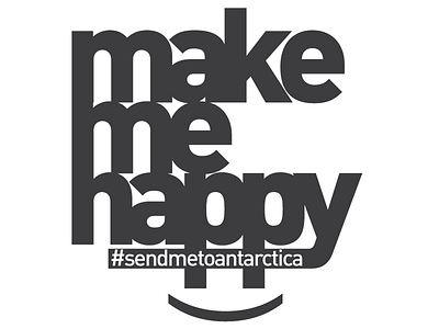 Make me Happy Logo antractica brand happy logo make t shirt