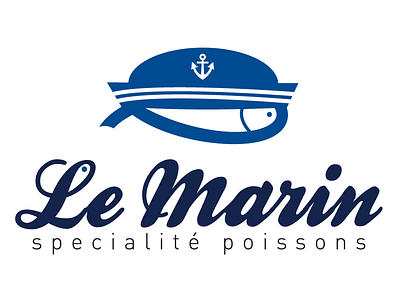 Le marin brand branding fish logo marin poisson sailor sea