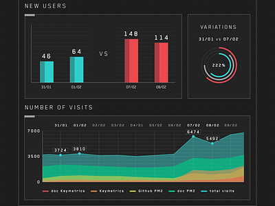 Infographic post-announcement for Keymetrics announcement design illustrator print