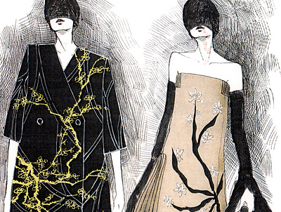 Fashion Illustration | OMNIFINERY.com ballpen caligraphy design fashion fashion design fashion illustration graphic design illustration ink