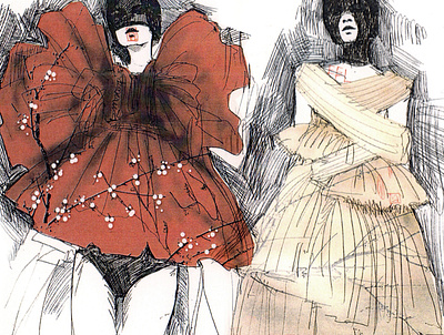 Fashion Illustration | OMNIFINERY.com ballpen caligraphy design fashion fashion design fashion illustration graphic design illustration ink photoshop