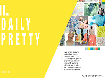 Daily Pretty | Spring Summer 2021 | Omnifinery.com bright bright colors collection colour palette colour scheme design fashion fashion design fashion illustration feminine illustration trends trends 2021 trendy urban vivid