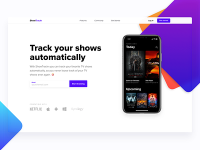 Show tracker web design