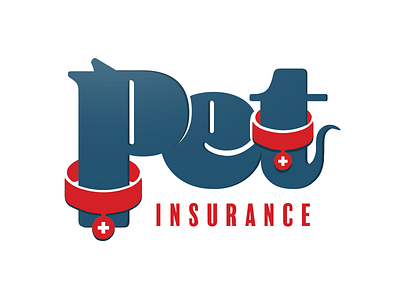 Pet Insurance Logo blue branding cat cute design dog friendly graphic design illustration insurance logo pet red vector