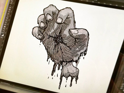 Zombie Paw art comix creepy design drawing graphic grotesque