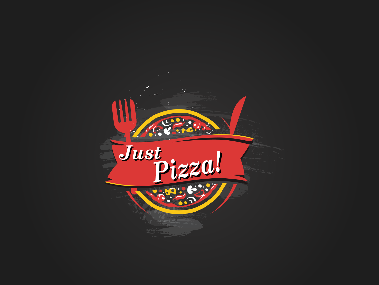 Just pizza logo by Ali graphics on Dribbble