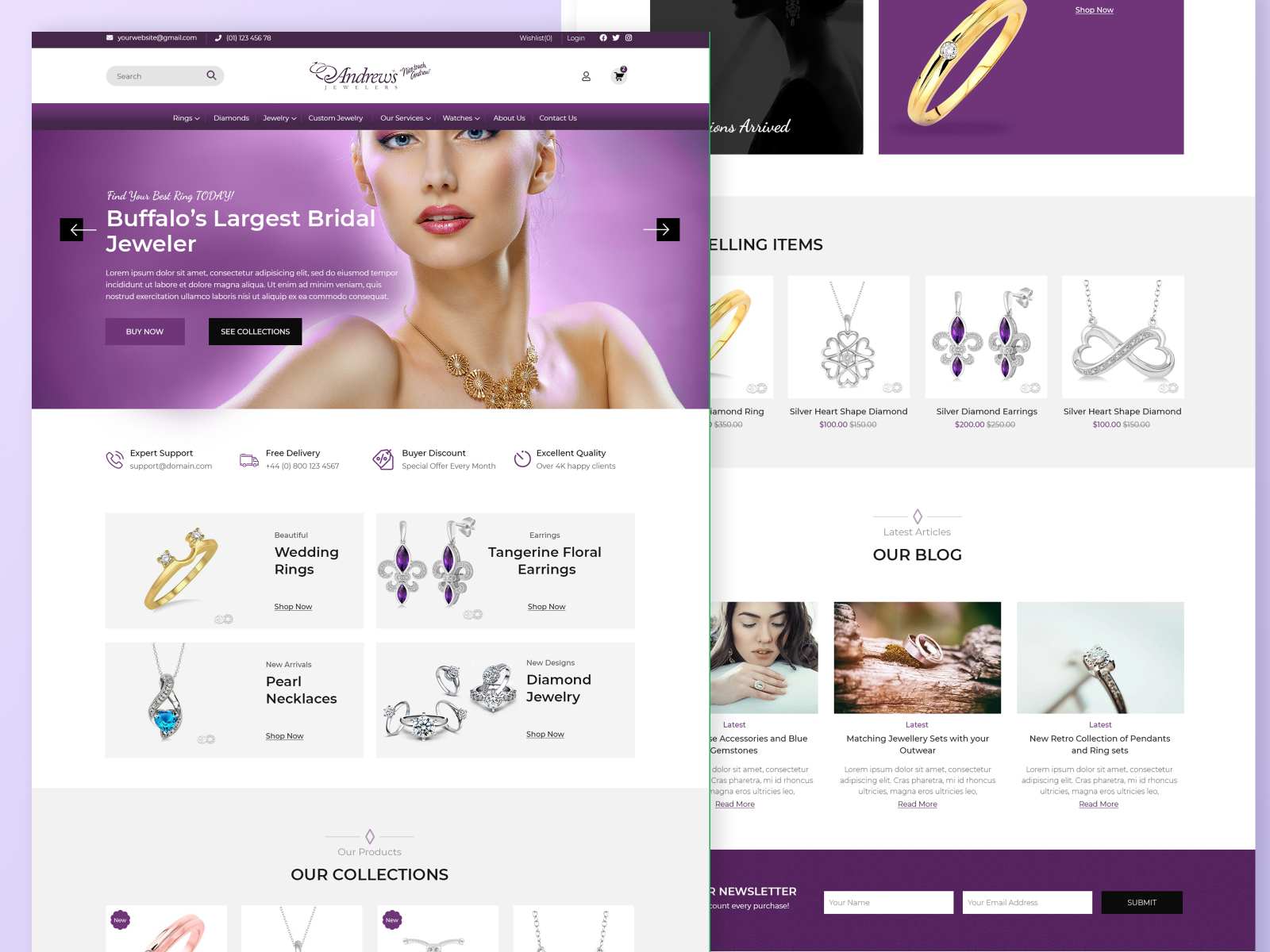 Jeweler Website Landing page by Rishi verma on Dribbble