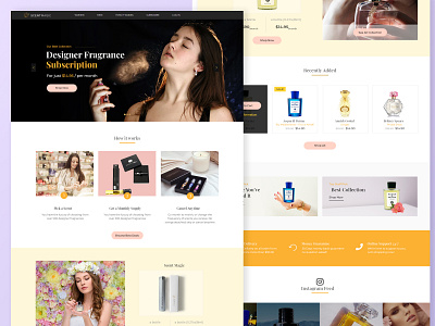 Fragerance (Perfume) landing page deisgn design designers mobile app design uidesign uiux ux web web deisgn website website design