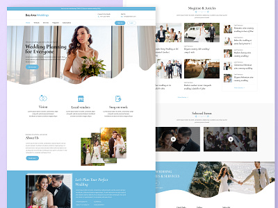 wedding webiste landing page design