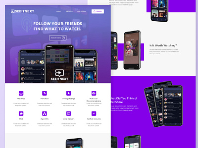 Mobile app landing page design