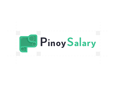 Pinoy Salary - logo design with grid branding iconic text logo logo design money pinoy salary