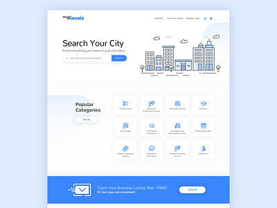 Search My Local Landing Page landing page ui web