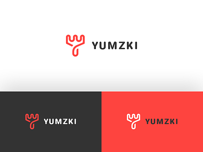 Yumzki - Food App Logo Design app branding food food app logo design