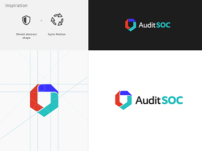 AuditSOC - Design Proposal C audit branding iconic logo logo logo design security