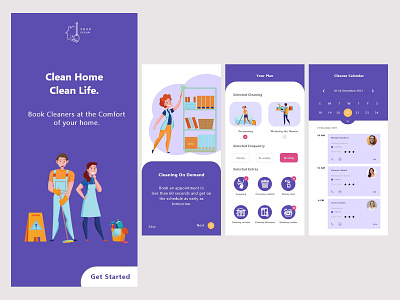 Clean Home app UX/UI design design mobile design ui ui design ux ux challenge ux design website website design