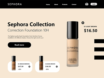 Sephora UX/UI design cosmetics design ui ui design ux ux challenge ux desgin ux design website website design