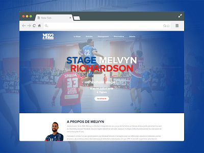 Handball website handball one page