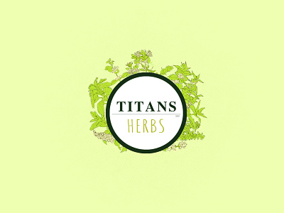 Titans Herbs Sticker Design branding design herbs illustration logo logo design logos sticker sticker design