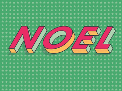 Noel art artwork christmas christmas card christmas flyer design graphicdesign green noel postcard stars typographic