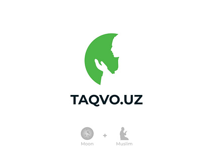 Logo design for Taqvo.uz branding creative design dua islam logo moon muslim