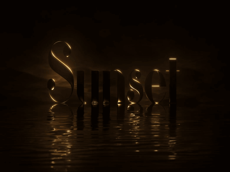 Daily Logo Animations 3d animation after effects template gold gold effect golden logo after effects logo animation logo reveal metallic sans serif font sunrise sunset