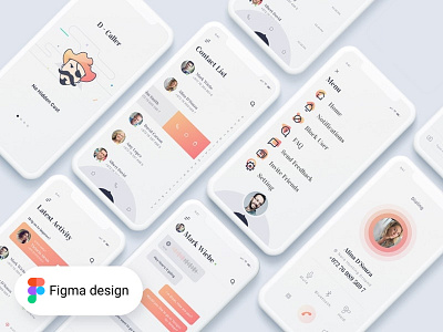 Caller Mobile UI Kit animation branding design graphic design icon illustration logo mobile app ui vector