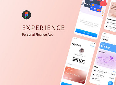 EXPERIENCE- Personal Finance App animation branding design graphic design icon illustration logo mobile app ui vector