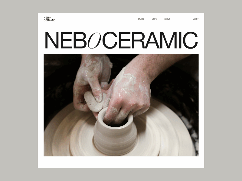 Ceramic studio ceramic ceramics ecommerce grid homepage landing landingpage light light ui minimal minimalistic pottery studio swiss swiss style ui ux web webdesign