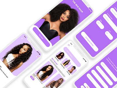 Wig Shop App app ui ux