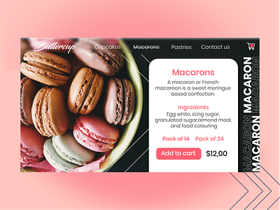 Macarons Selling bakery Website