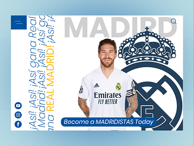 Real Madrid Concept UX UI branding concept design football mardrid mardrid ramos real real madrid spain ui ux velencia web website
