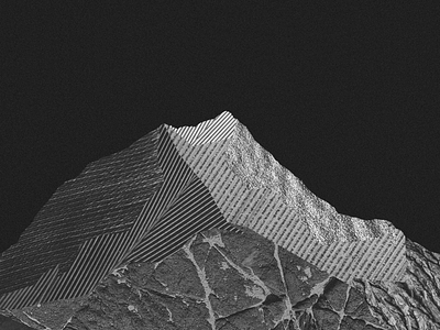 Mountain 3d animation collage concept mountain paper styleframe texture