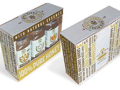 Apis Hive Honey Sample Package [In-Progress] bee beeswax branding design honey icon lettersetting logo pack package package design packaging point of purchase point of sale pop sample typographical typography variety vector