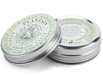 Lazy Goat Studio :: Hand-Made Healing Salves Labels alternative balm beeswax goat healing herbal herbs holistic honey label lazy lip medicine moisturizing natural packaging salve tin tub tube