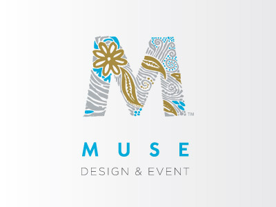 Muse Design & Event e flora flower leaf leaves m mermaid s sea shells swirl u