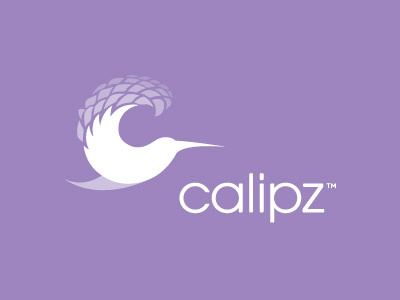 Calipz® Full Logo air beak bird c caught clasp flap fly flying hair icon logo nest protector sky snag symbol tail tangle wing