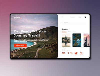 Travel dashboad discover landingpage travel travel app traveling travell traveller webdesign