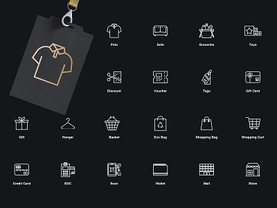 Shopping Icons Set app design ecommerce icon icon design icons set shopping ui ux vector vector illustration web design