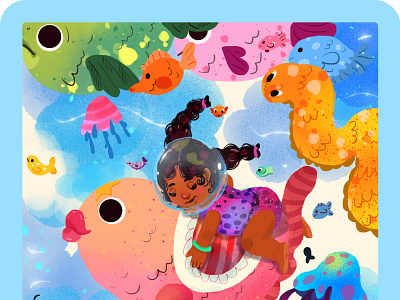 Aqua Dreams characterdesign characters childrens book cover art design illustration kidlit kidlitart vector
