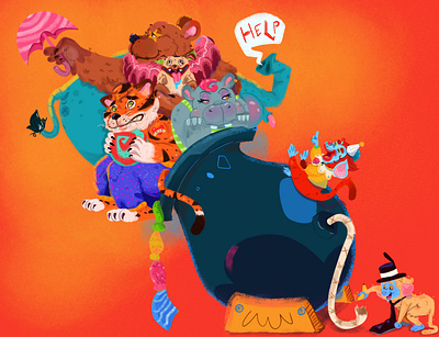 Animal Circus characterdesign characters childrens book illustration kidlit kidlitart